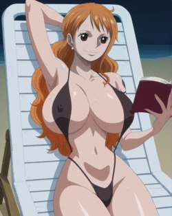 Sticky - (83p) Nami x BBC Night Slingshot Swimsuit (Patreon) [AI Generated]