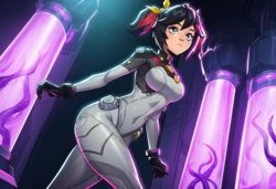 Peni and Gwen latex corruption (Marvel) [AI Generated]