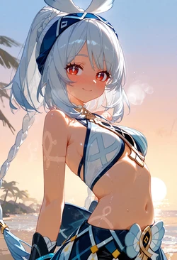 (Cornelia_winterhowl) Mualani X Aether [AI Generated]