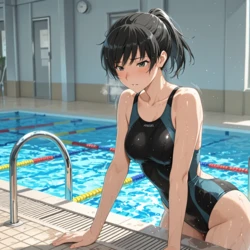 [AI Generated] Tsukahara Hibiki swimming suits