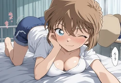 [Ainme] Mune Dake Modotta Haibara Ai to Conan no Seikoi (Detective Conan)[AI Generated]