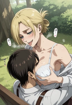 [Ainme] Eren ga Onnanoko-tachi ni Pafupafu sareru ♡ (Shingeki no Kyojin)[AI Generated]