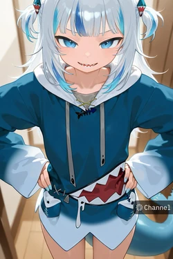 [ZhuYuan'sChair] Gawr Gura (Extra Feet and Armpits) (hololive) [AI Generated]