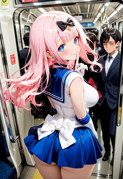 "Chika’s Sailor Tease Express – Wind-Blown Skirt & Underbutt Crease [AI Generated]