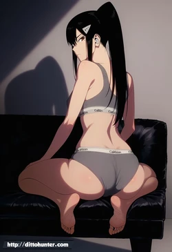 [Ditto Seeker] [Requested] Mina Ashiro (Kaiju No. 8) Dark Elegance in Calvin Klein underwear [Ai Generated]