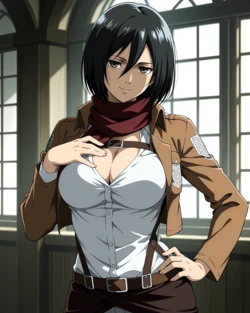 Ponchoman - Mikasa Ackerman - Attack on Titan || ミカサ・アッカーマン - 進撃の巨人 (UNCENSORED) 70 IMAGES (Patreon) [AI Generated]