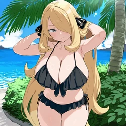 [Kaminarimon AI Shop] Shirona - Erogaki ni Karamareru (Pokemon) [AI Generated]