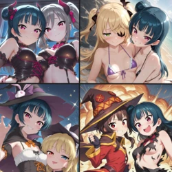 Yohane hanging out with chunnis [AI Generated]
