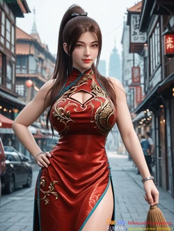 [AI Generated]龙蛇演义-旗袍 唐紫尘