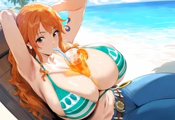 [Himeno] Nami's Blacked Vacation (Nor & QoS ver) [Ai-Generated]