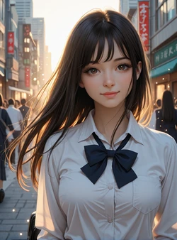 Gomberotica AI Generated Explicit Porn Girls 【Japanese school girl walking in the street ＆ enjoying herself in a classroom】