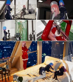 [胧月工坊]被封闭在乳胶衣的少女和照顾她生活起居的胶衣女仆2