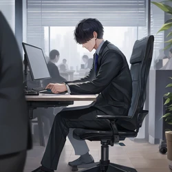 [AI Generated](GRAY) Office Lady Rita - 3