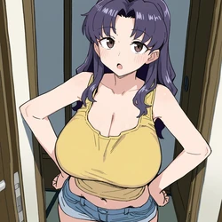 [Kaminarimon AI Shop] Misato Katsuragi - Erogaki ni Karamareru (Neon Genesis Evangelion) [AI Generated]
