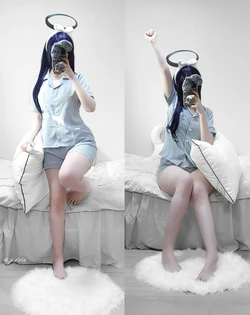 riria - Yuuka (Pajama) (Blue Archive)