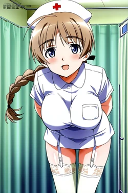 minakaze - [Strike Witches] Lynette Bishop: Mini-Skirt Nurse [AI Generated]