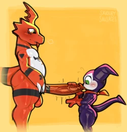 [SavourySausages] Guilmon x Impmon