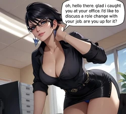 Bayonetta interviews you for a job [AI Generated]