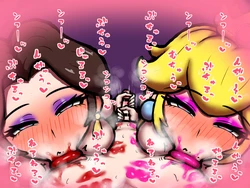 [Dragon Hamasaki] Peach-hime & Pauline chikubi name ryoute koki (Super Mario)