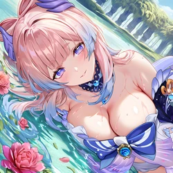 [Pixiv] 青德坊 - 爱深埋珊瑚海——珊瑚宫心海 (107479500) [Ai generated]
