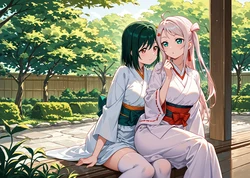 Nyotaimori Set - Shioriko Mifune & Lanzhu Zhong [AI Generated]