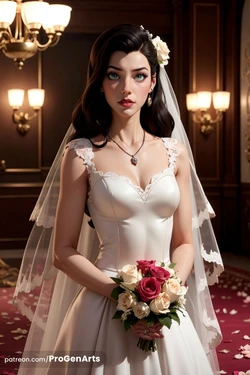 ProGenArts - Asami Sato - in wedding dress (AI Generated)