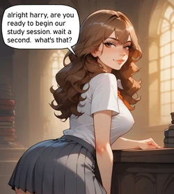 Harry Potter - Harry and Hermione fuck before studying [AI Generated]