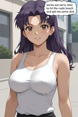 Evangelion - misato gets a gangbang [AI Generated]