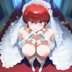 Ranma-chan Marriage with Black man (183P)  stormy ai generated