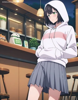 anime_girls - 【T2 & T3 /4K 】Cafe shop | Han Song-Yi - 성진아 + Sung Jin-woo // 朝比奈りん + 水篠旬 (Patreon) [AI Generated]
