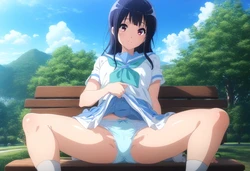 [Pixiv] Takano - Yoroizuka Mizore shows off her light blue panties (AI Generated)