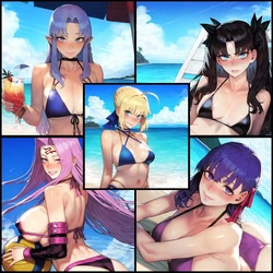 [1-a dot] Stay Night Girls at the beach [Ai Generated]