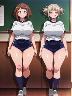 (Plushie Ai 69) 渡我被身子 x 麗日お茶子 - Toga x Uraraka (Patreon)[Ai Generated]