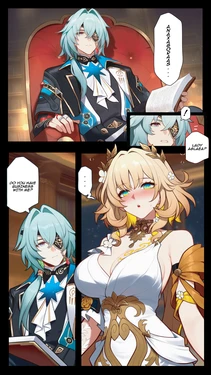 [AI Doujin] 冒涜者 Anaxa x Aglaea