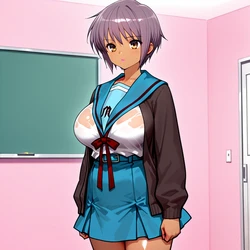 Too brown-toned- Yuki Nagato 長門有希 (125 P) (Patreon) (AI Generated)