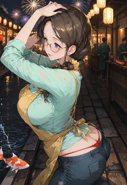 Mamiya – Sweaty Festival Arch, Red Thong Peek [AI Generated]
