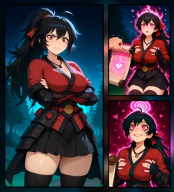 RWBY - Raven Branwen Mind Control Mini Comic - Lustful Mind [AI Generated]