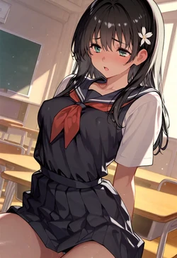Saten Ruiko - School & Bed  [AI-Generated] [Gog0chan]