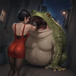 [ArtificialVore] Ada Wong Frog Vore [AI Generated]