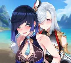 kkoi 夜蘭 x 申鶴 Yelan x Shenhe (140+枚image) [AI Generated]