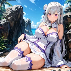 [NekoNest] Emilia | Beach (129 Images) [AI Generated]