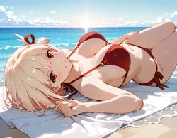 Chisato Nishikigi - Beach (Lycoris Recoil) [AI Generated] [Gog0chan]