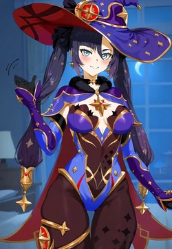 [GintoAi]Mona Megistus(Genshin Impact)(AI Generated)