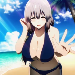 TsarAi - Tsuki Uzaki cheating at the beach [126 pictures] (Patreon) [AI Generated]