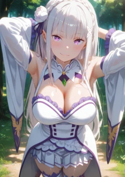 [Lightning] 【Request】 Emilia taking a bath in the Forest (NSFW) | Re:Zero kara Hajimeru Isekai Seikatsu (Patreon) Part 1 + 2 [AI Generated]