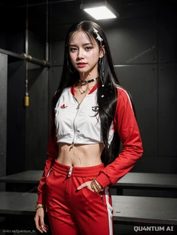 AI Jo Yu-ri # Squid Game Kpop Kpopidol Netflix 조유리 Kdrama Korean Singer Small breasts boobs Yuliverse [AI Generated]