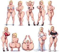 [Dartzai] Android 18 Gets Some Lotion on the Beach (AI Generated)