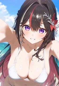 AZKi beach (Meyro) [AiGenerated]