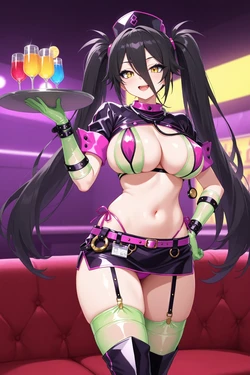 Ankake Nameko - Black Twintail FGO Nurse Cosplay [AI Generated]