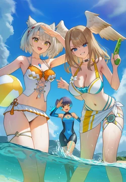 [Vyse ] Beach Day (1/2) Xenoblade Chronicles 3) [AI Generated]
